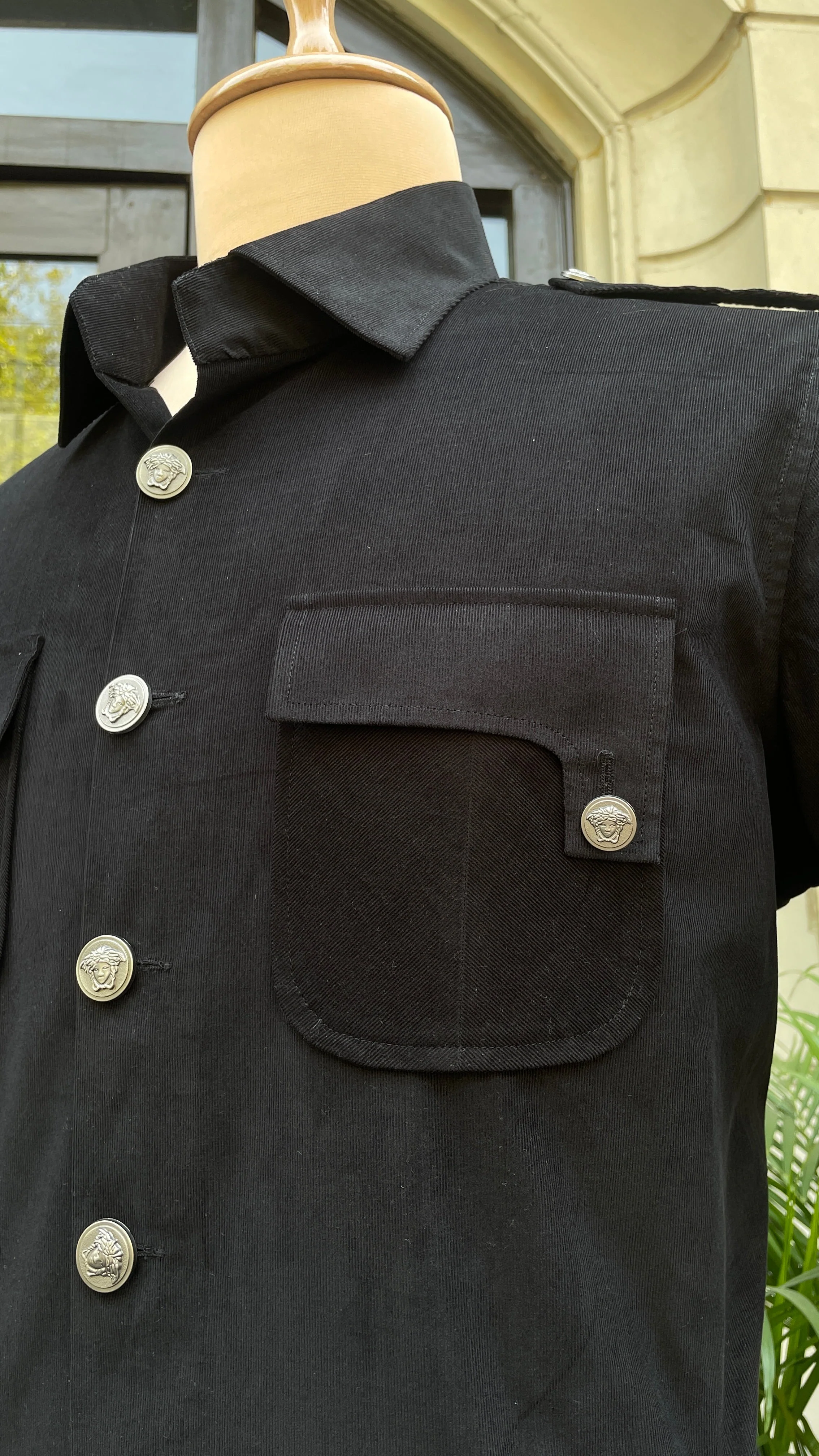 Black Corduroy Shirt for Men - Image 3