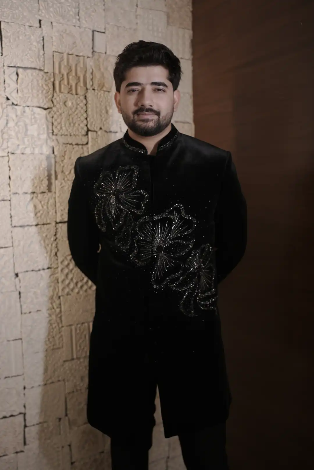 Black Velvet Indowestern with embellishments