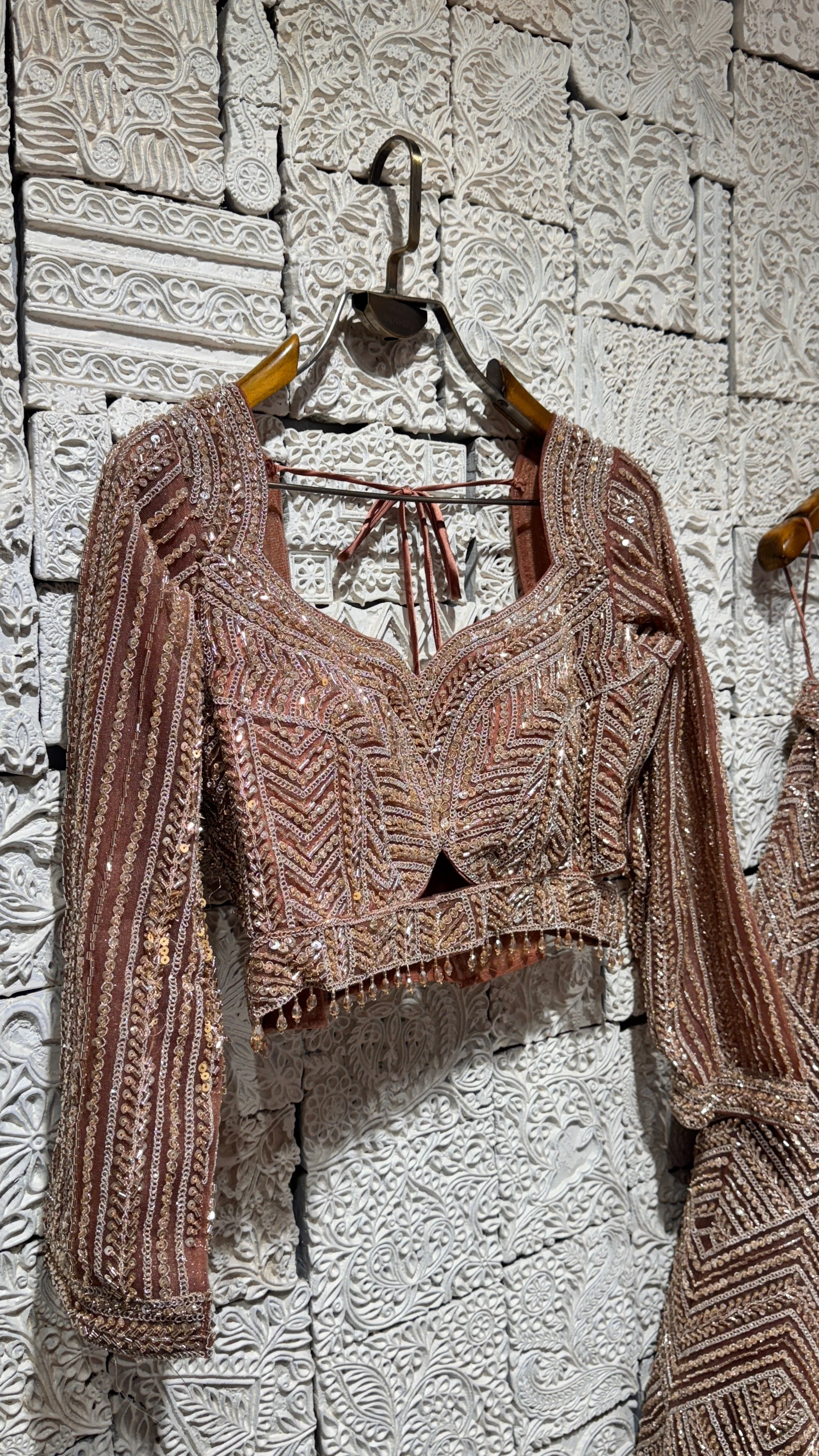 Brown sequins lehenga - Image 2