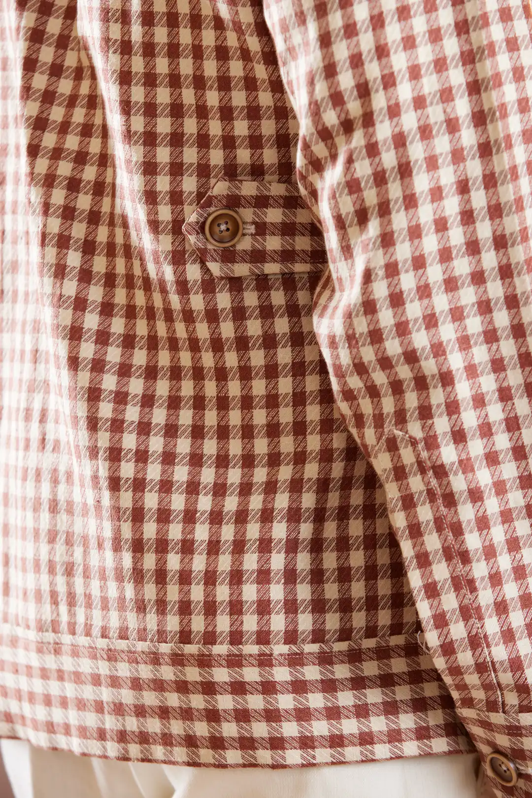 Checkered Summer Linen Jacket - Image 7