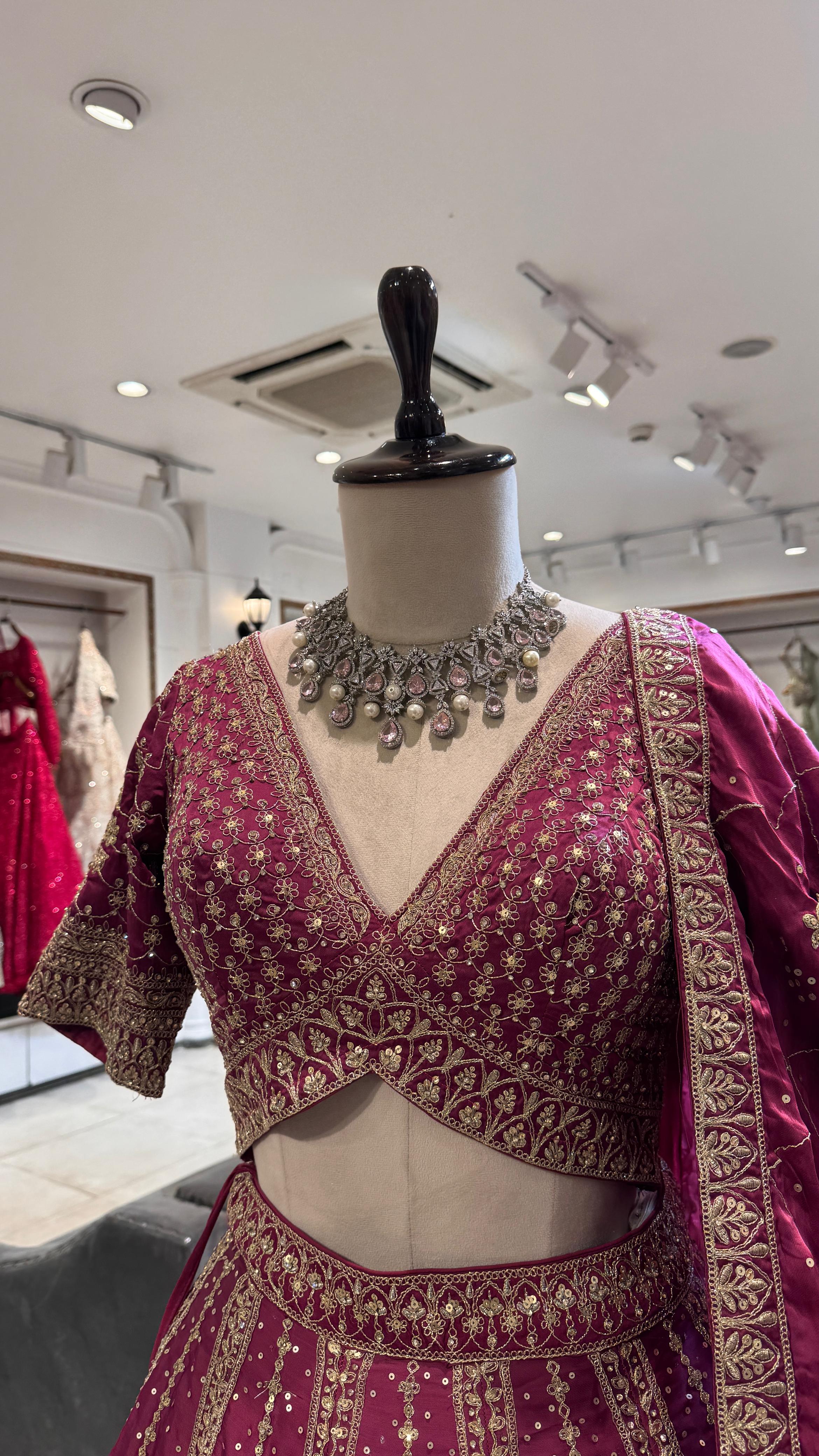 Falsa Silk Lehenga with Sequence & Thread Work - Image 2