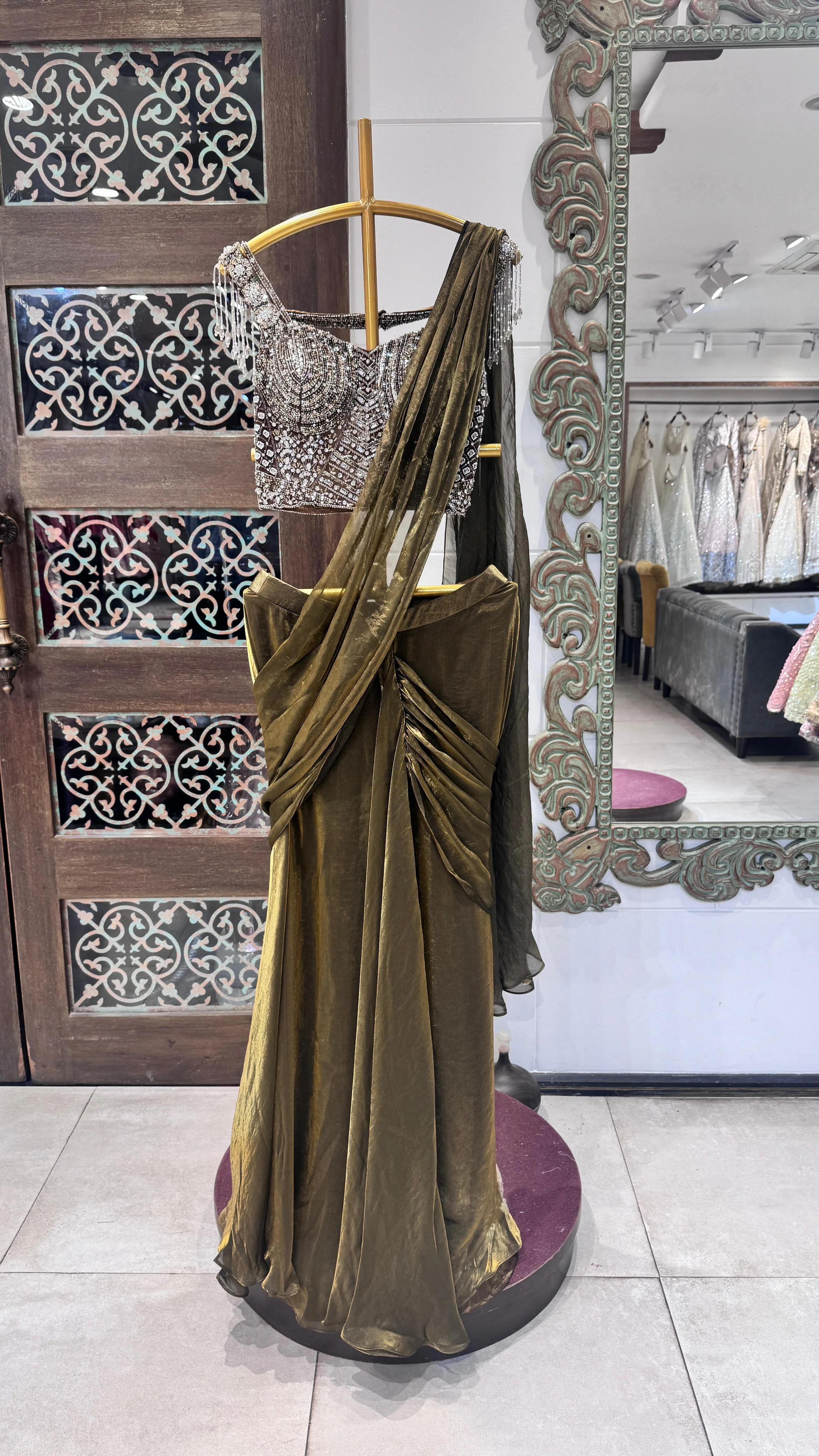 Gold saree