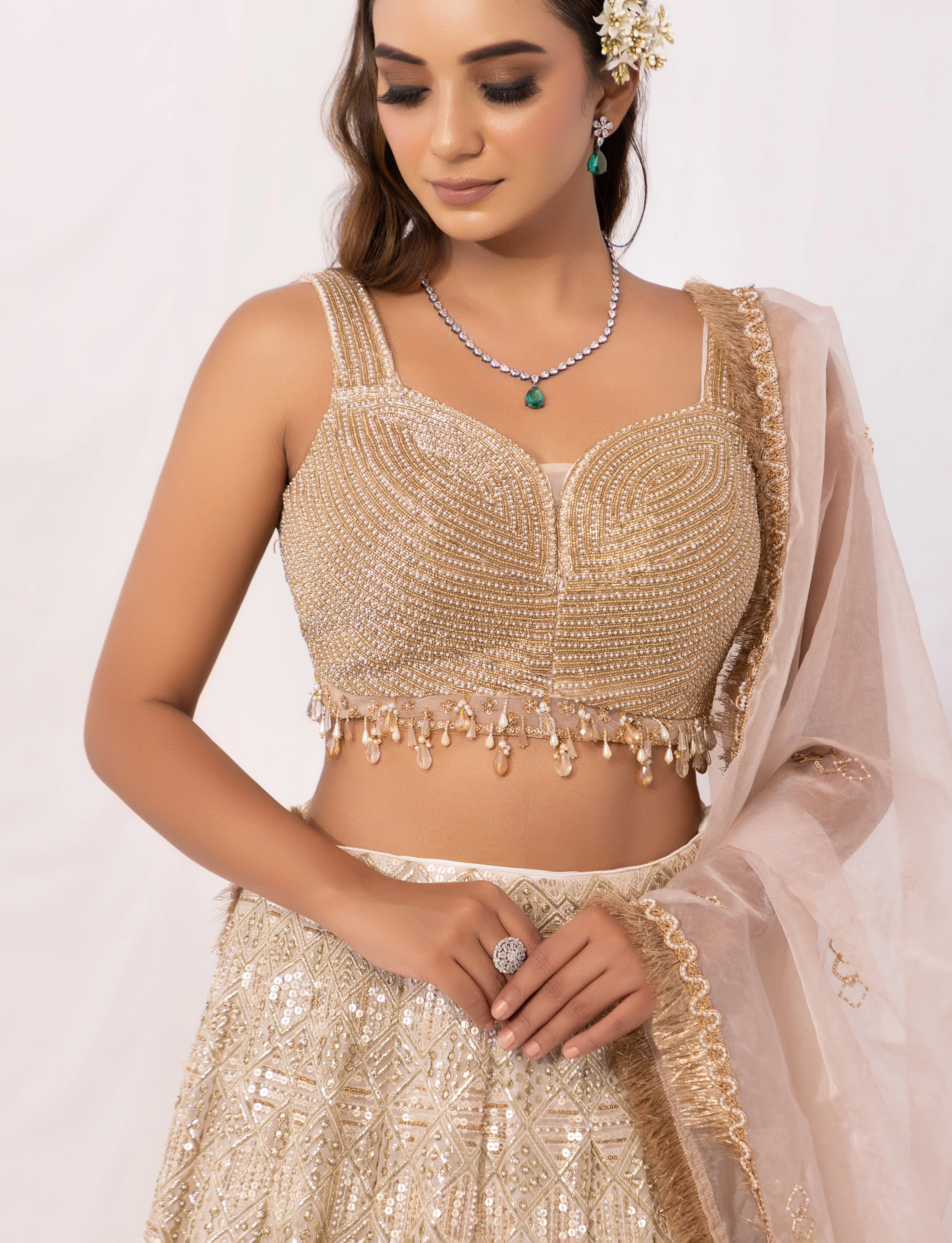 Golden Glitz Lehenga - Image 2