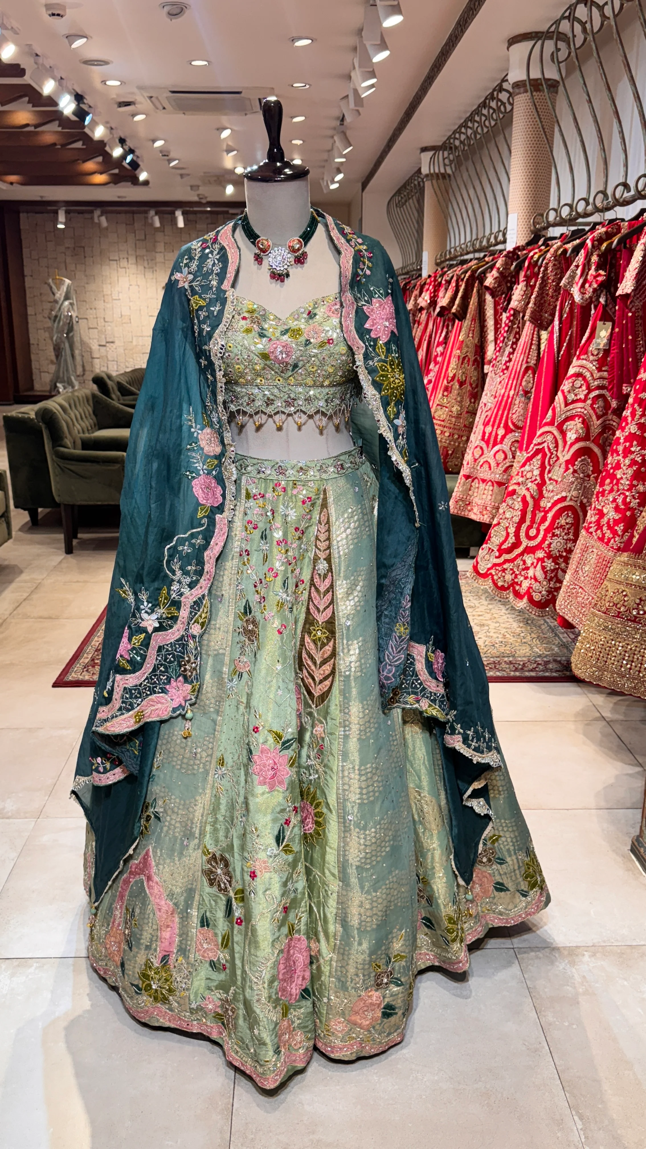 Green Lehenga