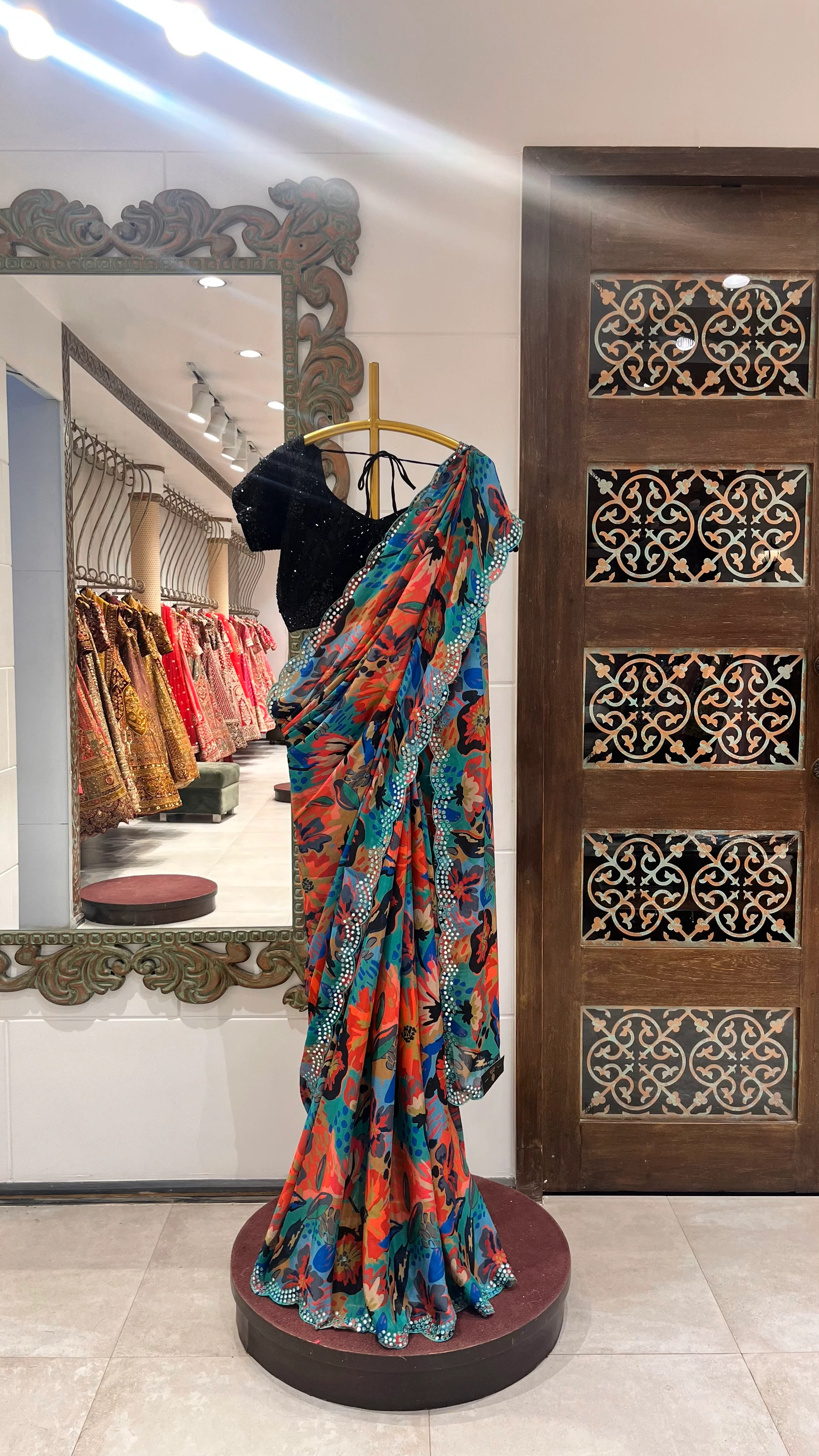 Multi floral saree