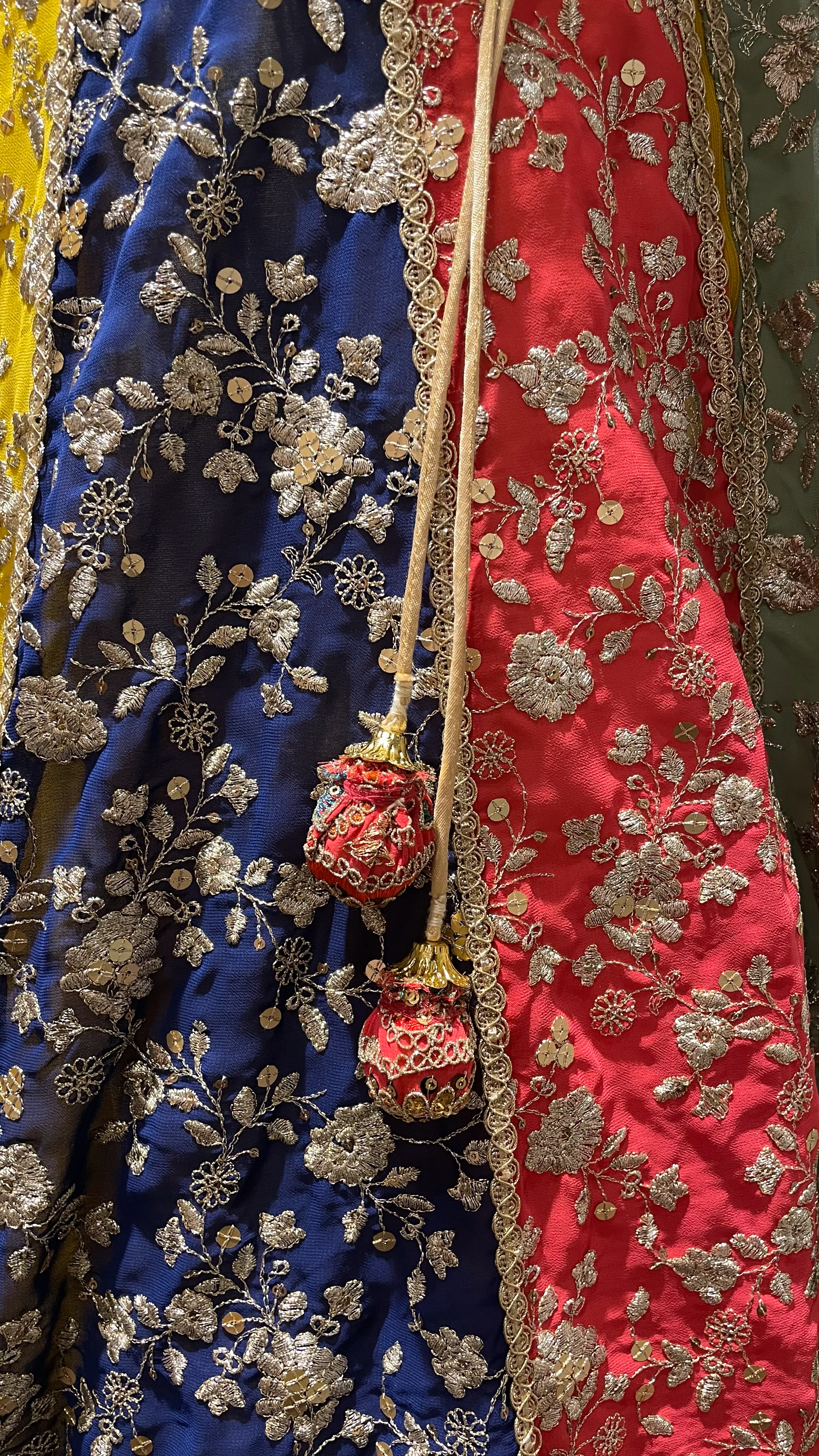 Multicolour Georgette Lehenga with Zariwork & Sequins - Image 2