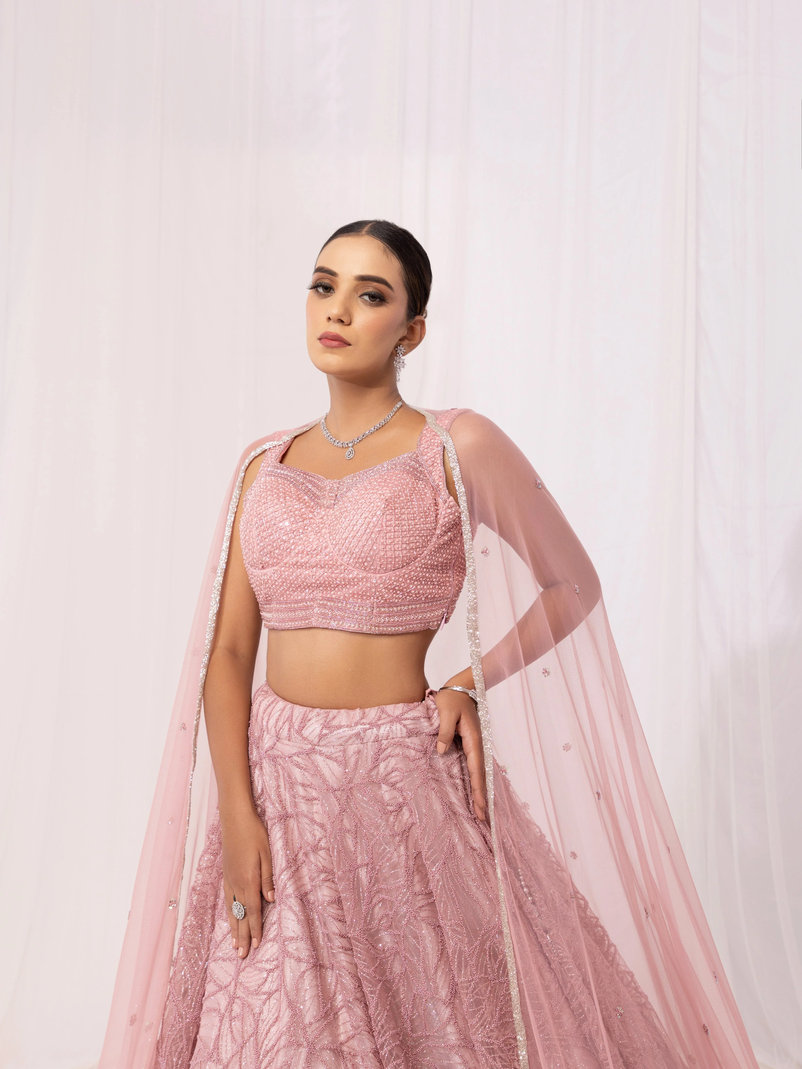 Pink Dazzling Lehenga - Image 2