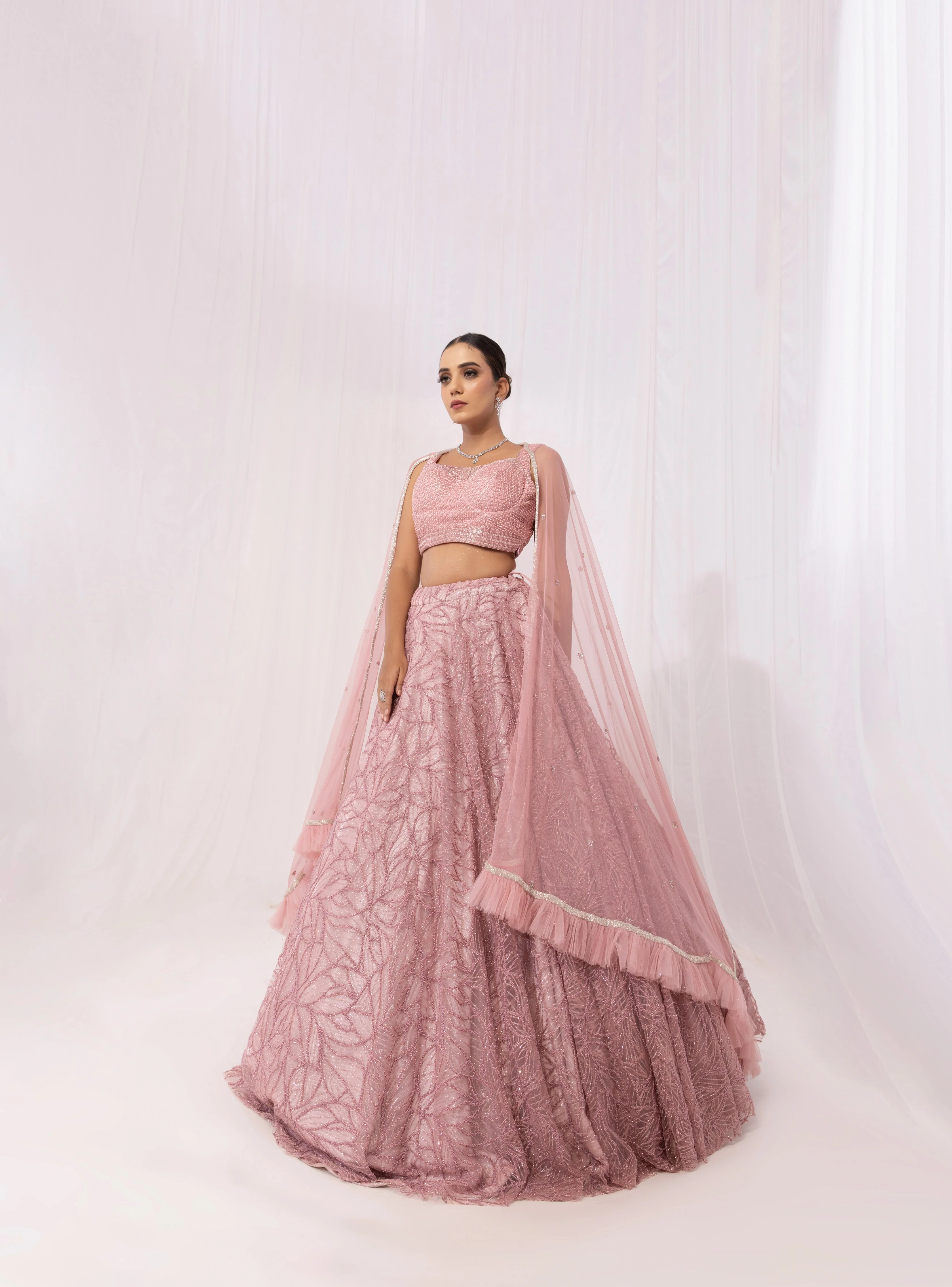 Pink Dazzling Lehenga - Image 4