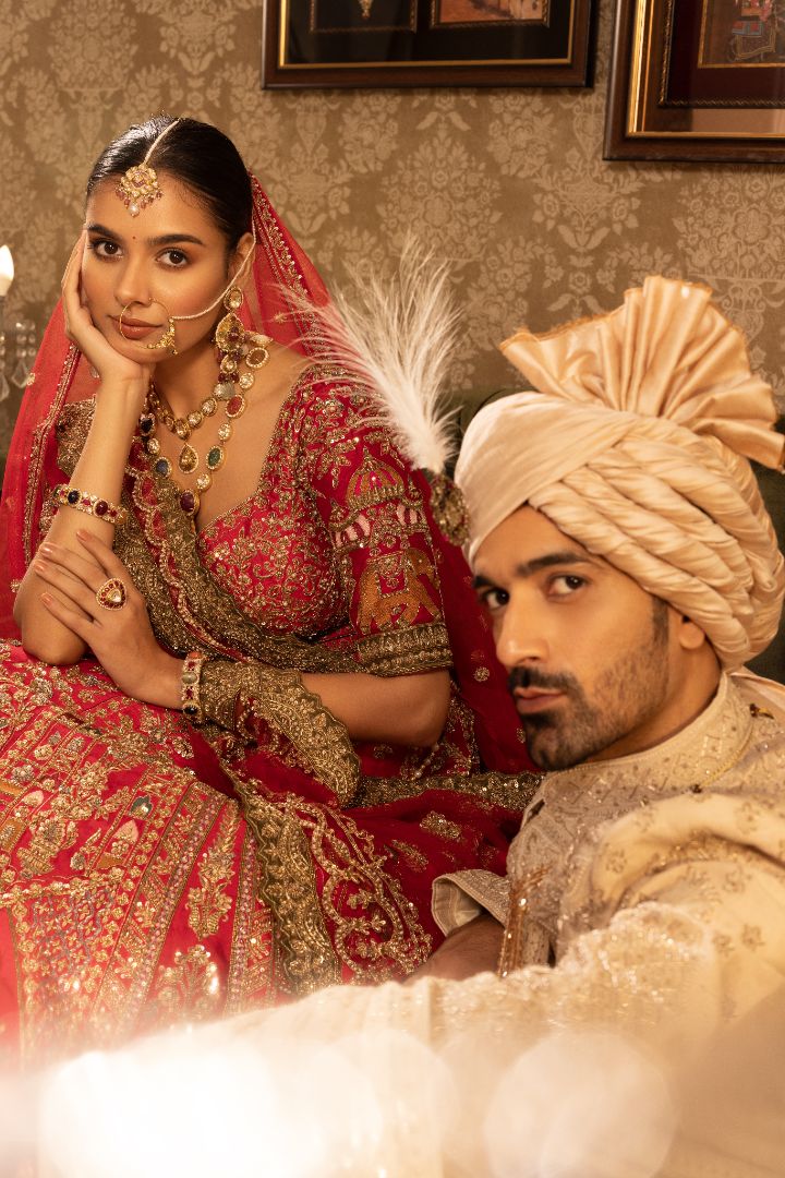 Rose Gold Sherwani for Groom - Image 3