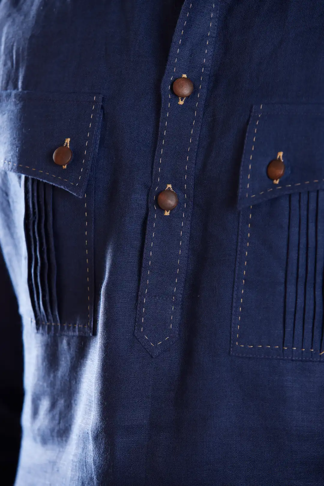 The Royal Navy Pathani Linen Kurta - Image 7